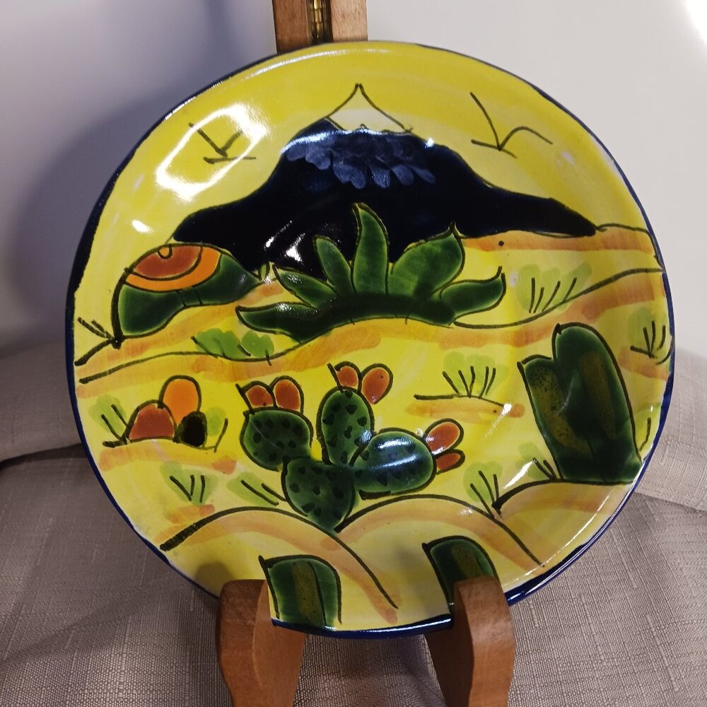 Signed Mexican Pottery Dish